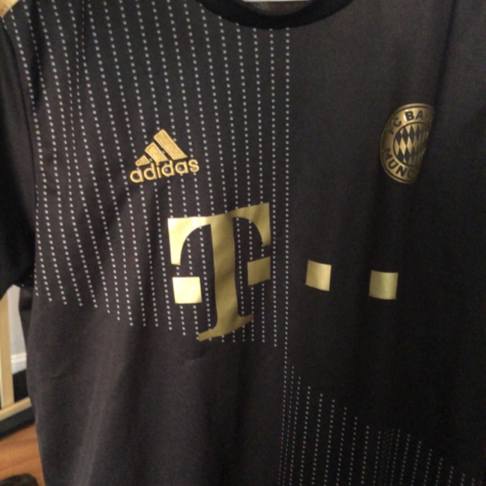 Adidas authentic Bayern Munich jersey t mobile kit black and gold
